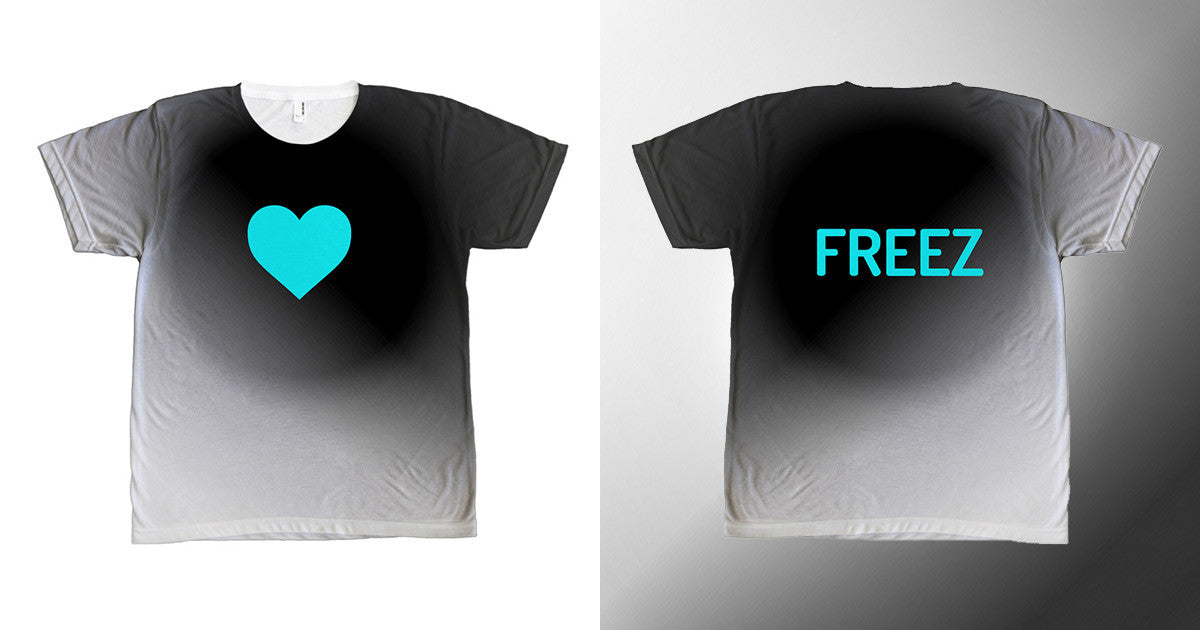 NON cyan heart/freez | allover T - PL401 Sublimation Tshirt - American Apparel - ΚΑΛΟ Shop - 1