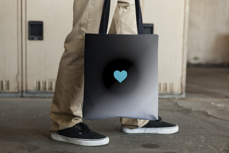 SUNNON red/cyan heart | Allover Tote - All-Over Tote 15x15 in - Printful - ΚΑΛΟ Shop - 2